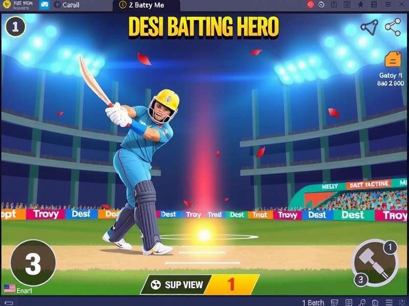 Desi Batting Hero Game Interface